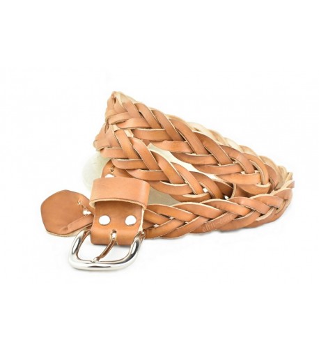 Braided leather belt